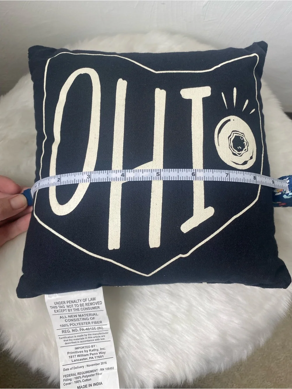 Primitives By Kathy Ohio Mini Pillow